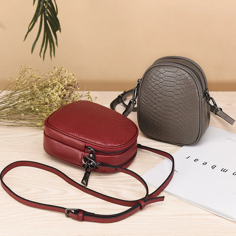

Genuine leather women's top layer cowhide shoulder bag fashion all-match mini diagonal bag