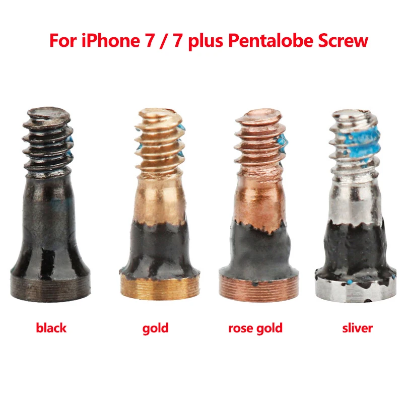 100 шт. для iPhone 5 5S 6 6S 6plus 7 7plus 8 8plus X задняя крышка винт Нижняя Pentalobe винты|Шлейфы