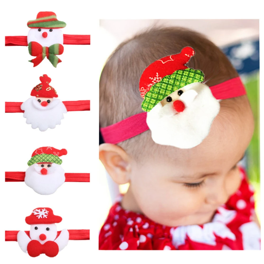 

1PC New Christmas Headbands For Baby Kids Cartoon Style Hair Strap Santa Claus Headwear Hair Accessories Hot Sale Free Shipping