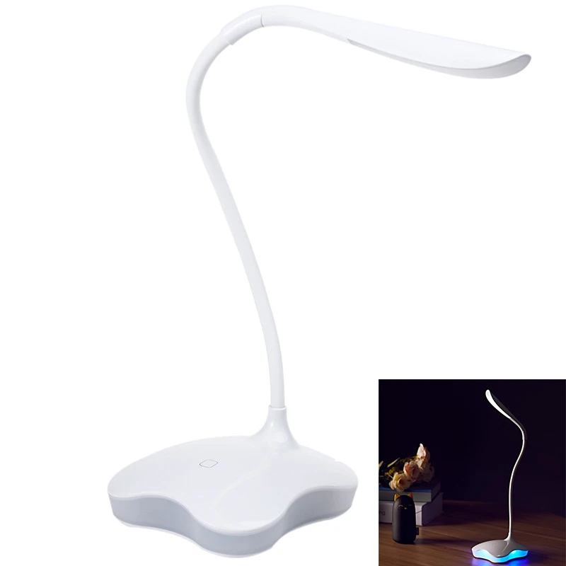 

3 Level Dimmable Clover Led Sensor Desk Light Eye-Protection Lamp Flexible Night Lighting Table Lamp With Usb Cable For Study Bl