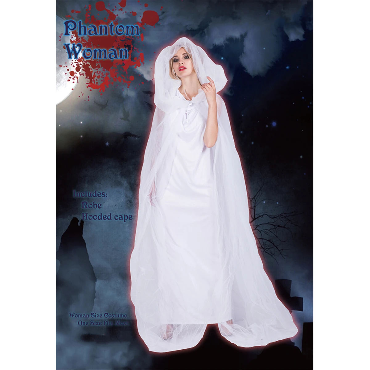 

2019 New Beautiful Phantom White Net Yarn Wedding Ghost Bride Vampire Cosplay Costumes Halloween for Women Girls Fancy Dress