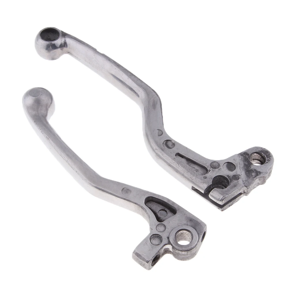 2Pcs Silver Brake Clutch Pump Lever Motorcycle Hydraulic Master Cylinder Accessories for Honda CRF250R 2004-2006