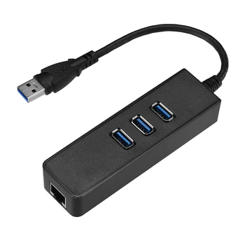 

Replacement for Macbook Mac Desktop USB Ethernet Adapter 3 Ports USB 3.0 Hub USB to Rj45 Lan Network Card