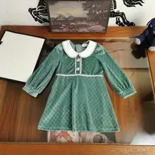 Новинка; модные стильные бархатные платья для девочек; Вечерние платья на Рождество; детская одежда; 2 цвета