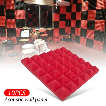 

10pcs Wall Pads Acoustic Panels Soundproofing Foam Studio Room Sound Treatment for Household Music Making Protection