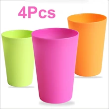 4 шт портативная пластиковая чашка для сока кофейная чашка блюдце наборы для пикника кемпинга чайный набор для путешествий фестиваль сплошной цвет случайный