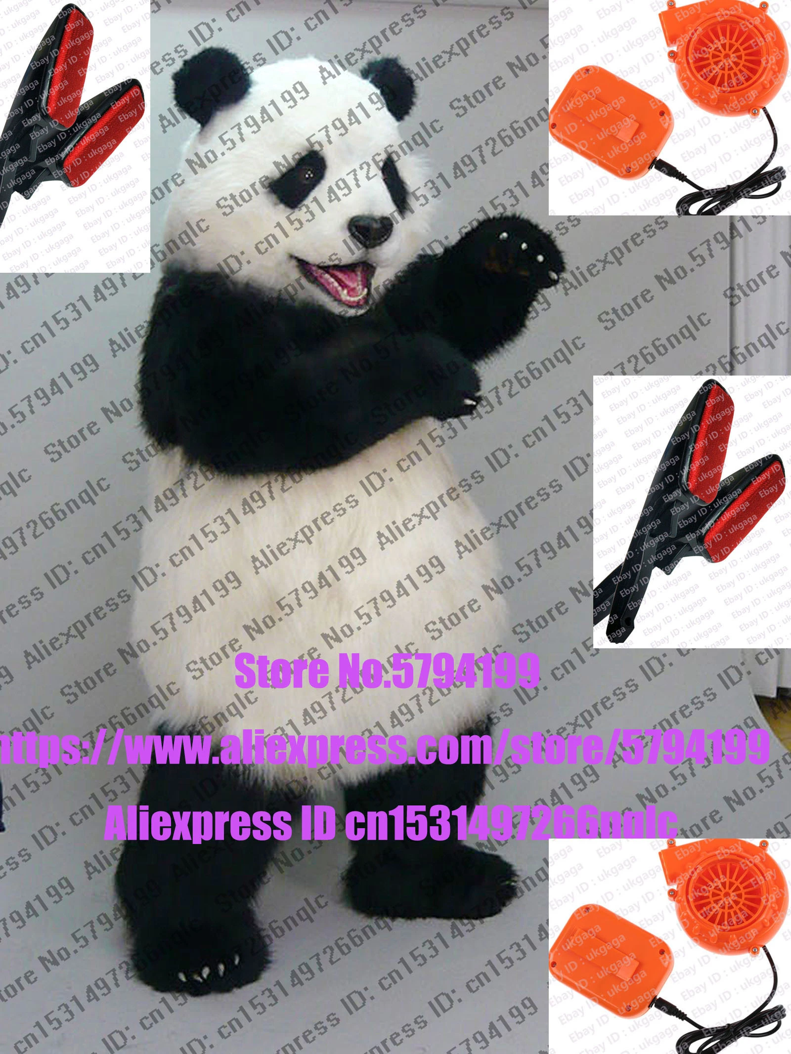 Pandaハスキー犬のオオカミの毛皮のスーツスーツスーツコスチュームコスプレアニマルパーティーファンシードレスカーニバル誕生日プレゼント マスコット Aliexpress