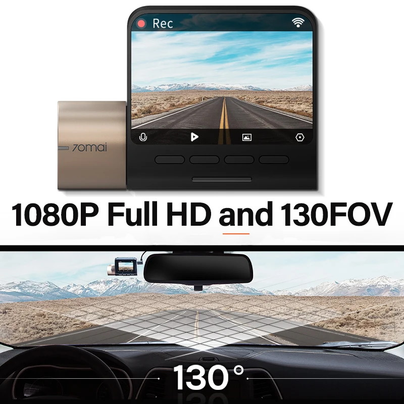70mai Dash Cam Lite 1080P беспроводной HD Автомобильный видеорегистратор Регистраторы 24