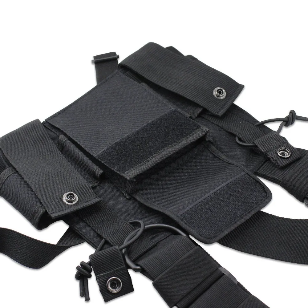 Chest Harness Front Pack Pouch Holster Carry Case for Baofeng UV-5R UV-82 UV-9R UV-XR TYT TH-UV8000D MD-380 Walkie Talkie (7)