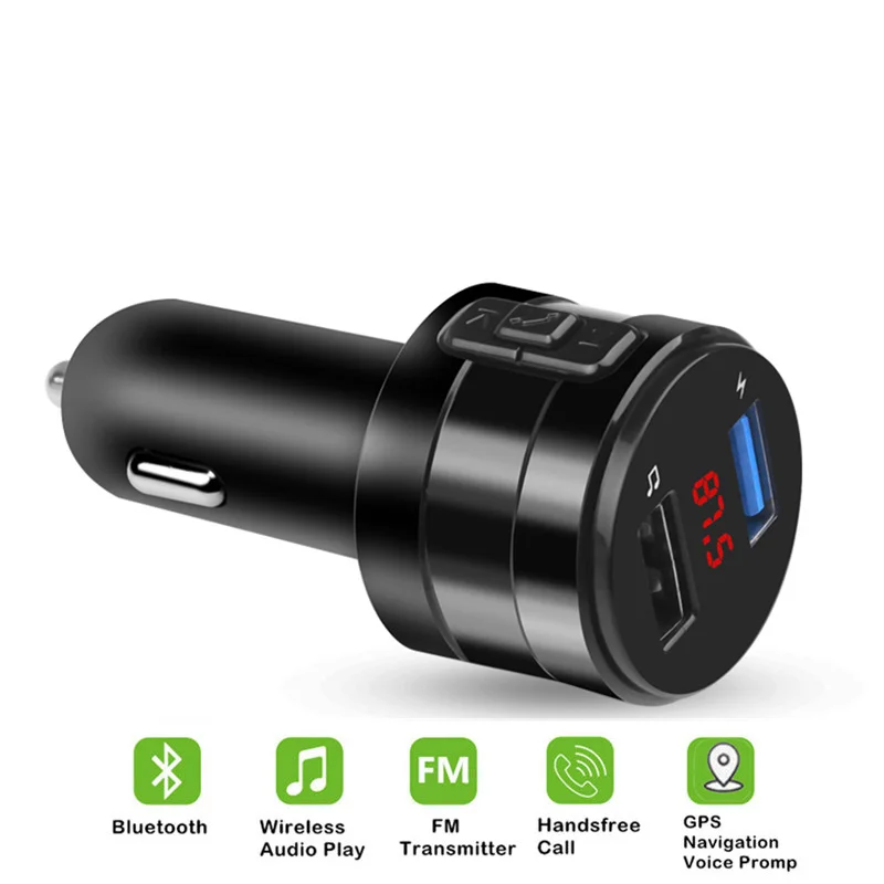 USB AUX FM передатчик модулятор громкой связи Bluetooth 4 2 автомобильный Зарядное