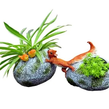 

CUTE FROG SQUIRREL MINIATURE MICROMODEL ORNAMENT SUCCULENT BONSAI FLOWER POT HOME GARDEN DECORATION PLANT POT X5143