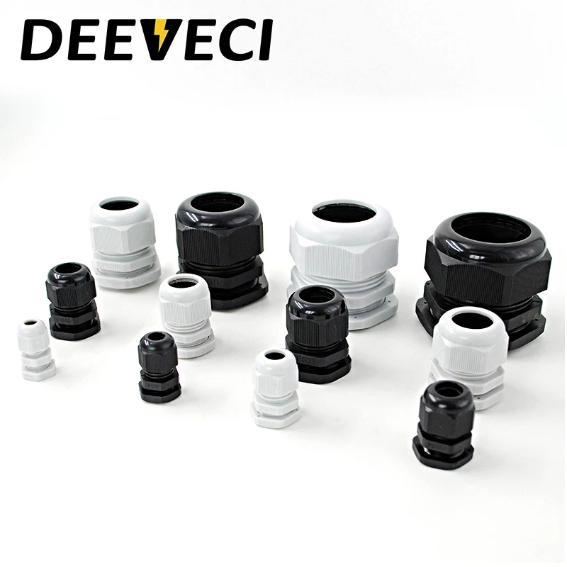 10pcs Waterproof mini cable gland cable entry IP68 PG7 PG9 PG11 PG13.5 nylon plastic connector