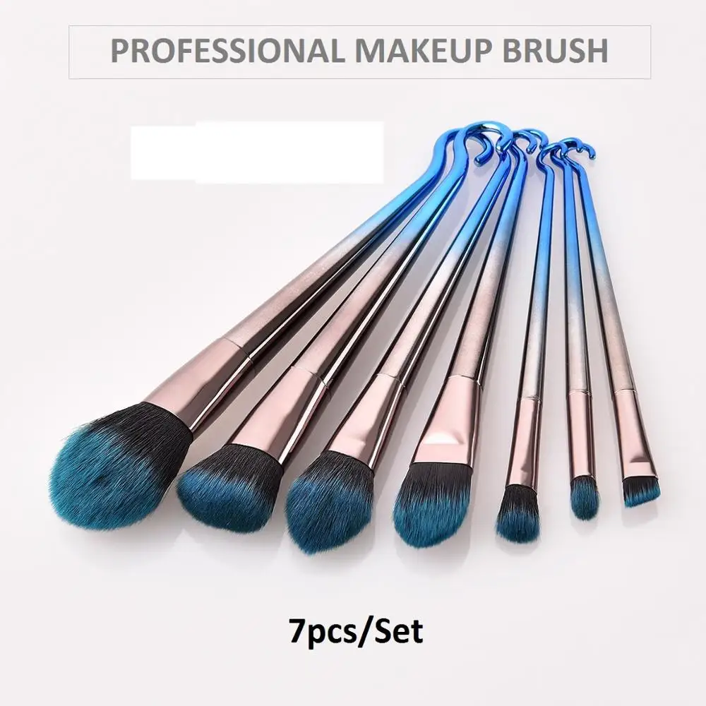 

Hanging Makeup Brushes Set Circular Hook Mini Fan Brush Mermaid Eyeshadow Eyebrow Powder Blending Professional Pincel Cosmetics