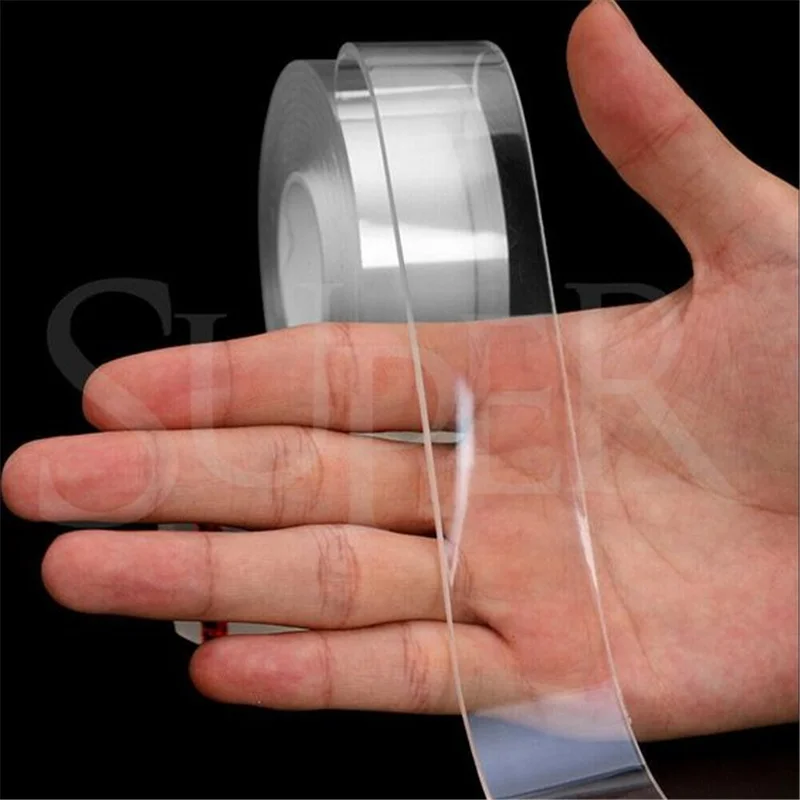 https://ae01.alicdn.com/kf/H1456e1622da648278f74d9f1bcffb27d8/Nano-Double-Tape-Transparent-Sided-Tape-Reusable-Waterproof-Adhesive-Strong-Wall-stickers-For-Bathroom-Kitchen-Magical.jpg