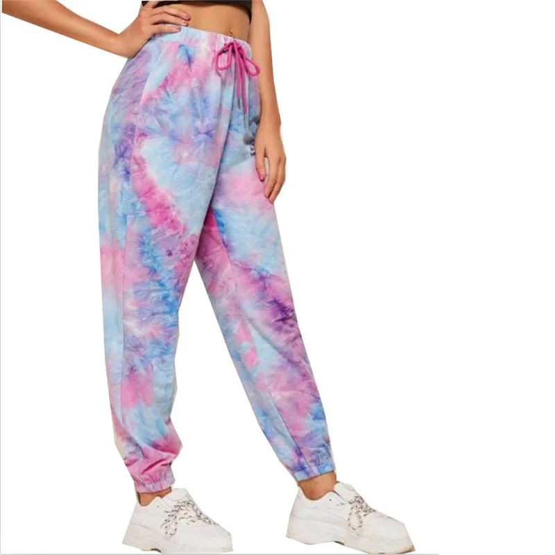 Women Tie-dye Sweatpants Pants Capris Homewear Casual Workout Dancing Show Hip Hop Trousers Pants 2020 Trend Dropshipping Women Tie-dye Sweatpants Pants Capris Homewear Casual Workout Dancing Show Hip Hop Trousers Pants 2020 Trend Dropshipping