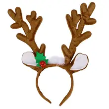 1 шт., Рождественская повязка на голову, модный оленьи рога, изысканный обруч на волосы головной убор, головной убор для костюма, вечерние, банкетные, праздничные