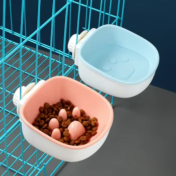 

Crate Dog Bowl, Pet Slow food bowl Removable Hanging Cage Coop Cup for Dogs Cats Birds Ferrets