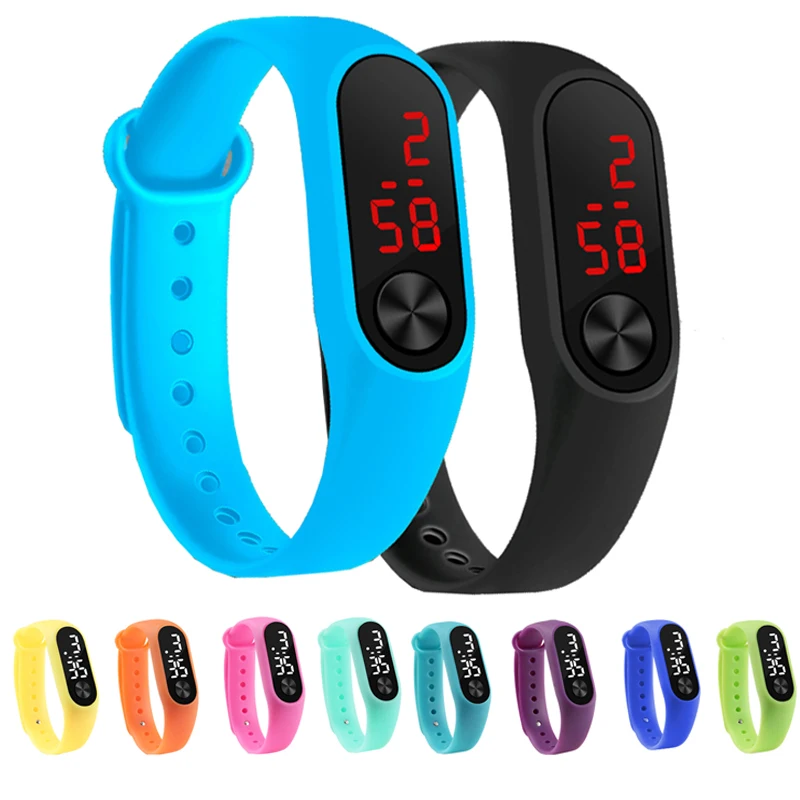 En oferta Reloj deportivo Digital LED para niños y mujeres, pulsera electrónica de silicona infantil llKl3QpLe