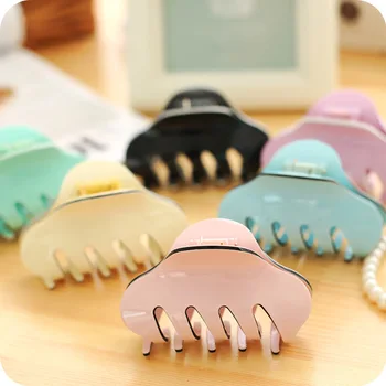 

Large Size Acrylic Hairpins Women Hair Clip Solid Color Women Hair Crab Hair Claws Women Make UP Washing Tool Hair Accessories