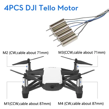 DJI-Motor de reparación de Drones RYZE Tello, piezas de Motor 4 Uds. 1 Juego de Control remoto, juguete plegable FPV RC Quadcopter