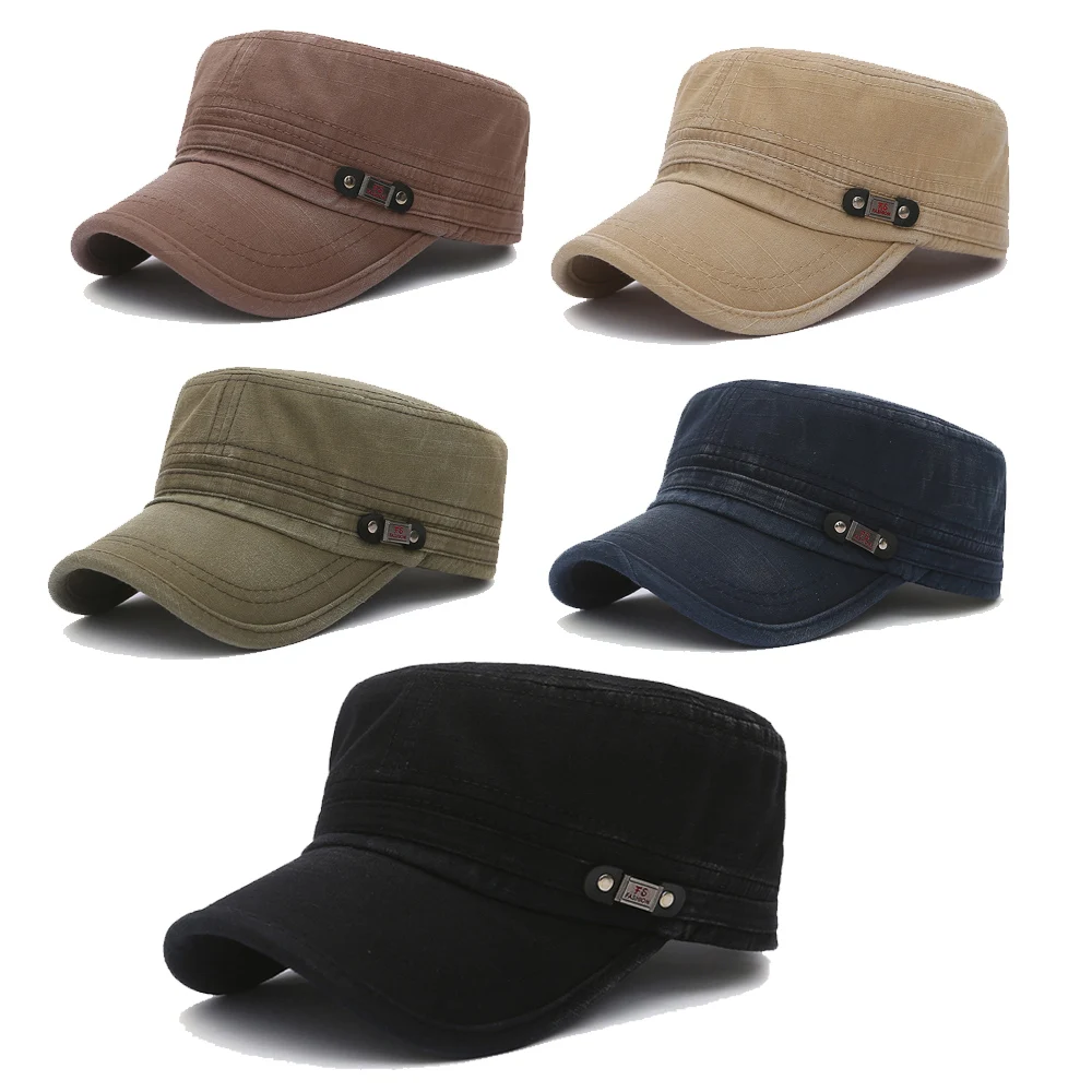 Cappello a cilindro piatto Casual cappelli da sole all'aperto cappellino  militare lavato vecchio cappellino da uomo semplicemente da donna  cappellino con visiera stile blu Navy|Men's Military Hats| - AliExpress