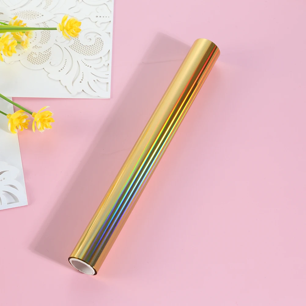 Foil Paper 19.3cmx5m Holographic Heat Transfer Foil Roll Hot Stamping Paper Holographic Heat Transfer DIY Crafts craft foil
