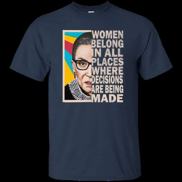 Rbg Ruth Bader гинсбург женская одежда все места черная темно-синяя футболка для мужчин