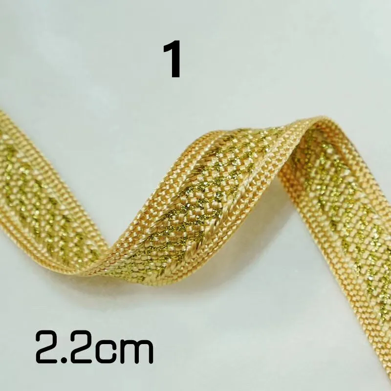 

2-2,2 см тканая металлическая Блестящая лента в национальном стиле, XERY200325A