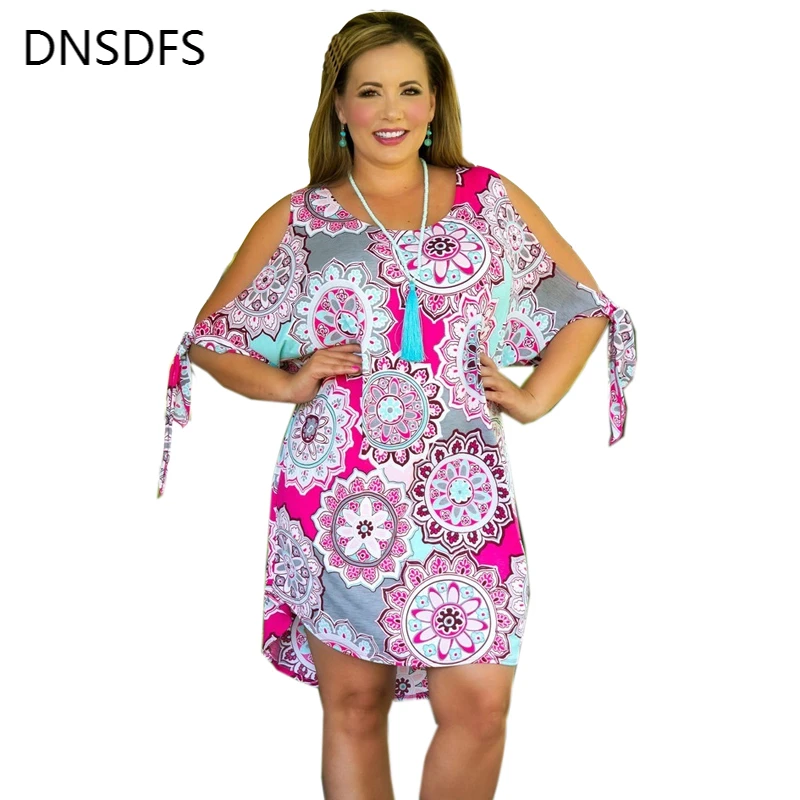 2019 vestidos de primavera y verano para de algodón talla grande vestido de vendaje Sexy de fiesta de hombro O cuello vestido rodilla grande tamaño XL 6XL|Vestidos| - AliExpress