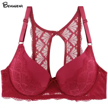 

Beauwear Sexy Bra for Women Fashion Brassiere Non Push Up Adjusted-straps Bra Full Cup Underwire Lace Intimates Ladies Plus Size
