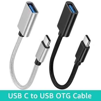 OTG Type C Cable Adapter USB to Type C Adapter Connector for Xiaomi Samsung S20 Huawei OTG Data Cable Converter for MacBook Pro 1