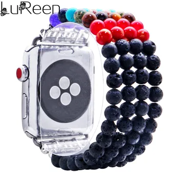 

Lureen Colorful Natural Stone Beads Strap for Apple Watch series 1/2/3 42/38mm Bracelet Strap for iwatch 4 5 40/44mm