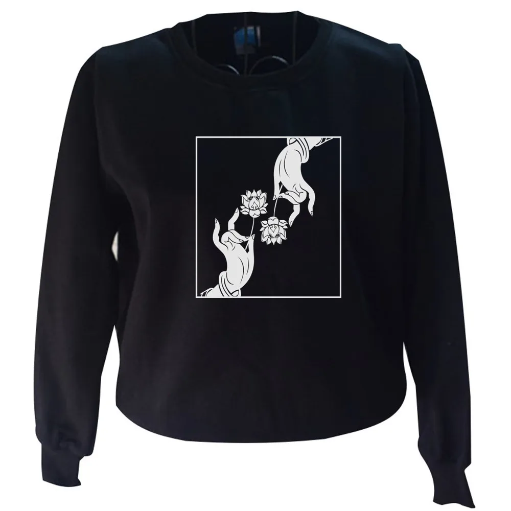 Autumn Winter Bergamot Print Fleece Sweatshirt Unisex Street Wear Casual High Quality Hip Hop Long Sleeve sweatshirt