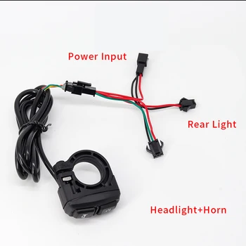 Ebike luce e clacson interruttore bicicletta elettrica Scooter intelligente Mountain ATV triciclo fari e clacson ON OFF ON Switch