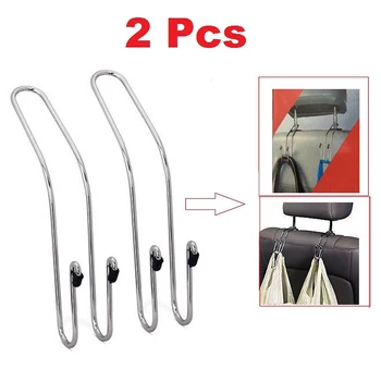 

2 Pcs Durable Car Back Seat Hooks Universal Portable Vehicle Coat Hanger Bag Cloth Handbag Holder Автотовары