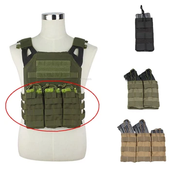 

Nylon Tactical Rifle Magazine Pouches AK M4 Shooting Hunting Gun Belt Mag Pouches Military Vest Single Double Triple Pouches