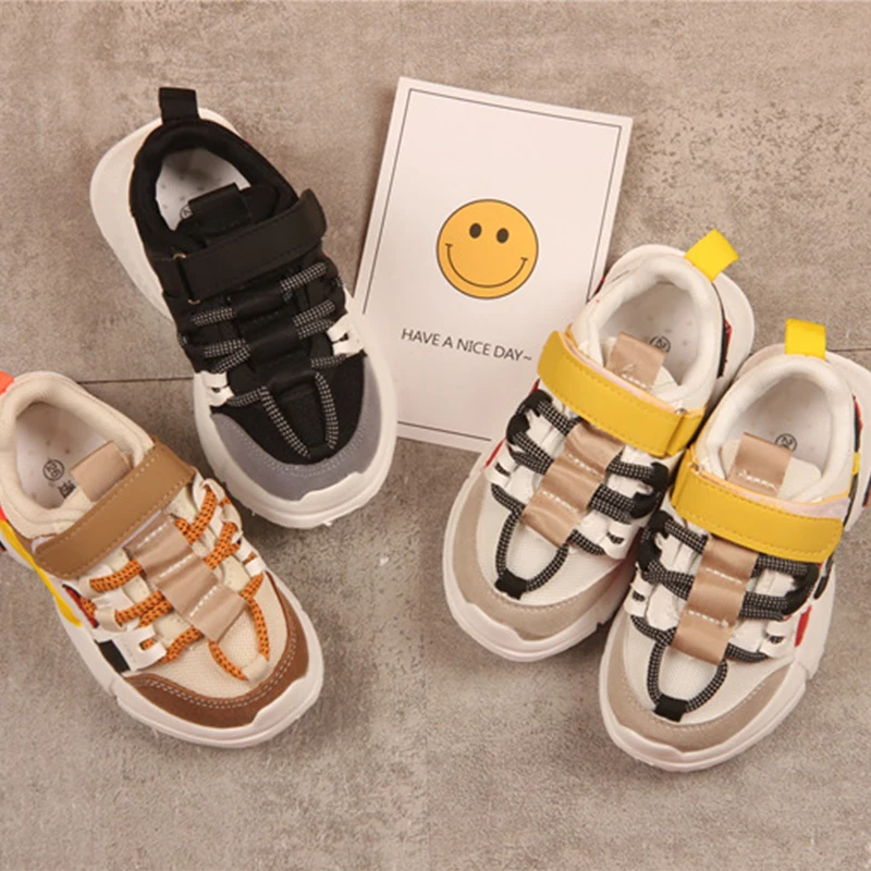 

Children Ins Wind Sneakers 2019 Spring and Autumn New Breathable Boys Running Shoes Korean Version of Trendy Girls' Sport Shoes