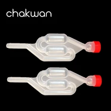 Nhà Bia Rượu Lên Men Bia Pha Airlock Bia Bong Bóng Airlock Có Nút Chắn Bụi Khí Thải Một Wayplastic Không Khóa Kiểm Tra Van(China)