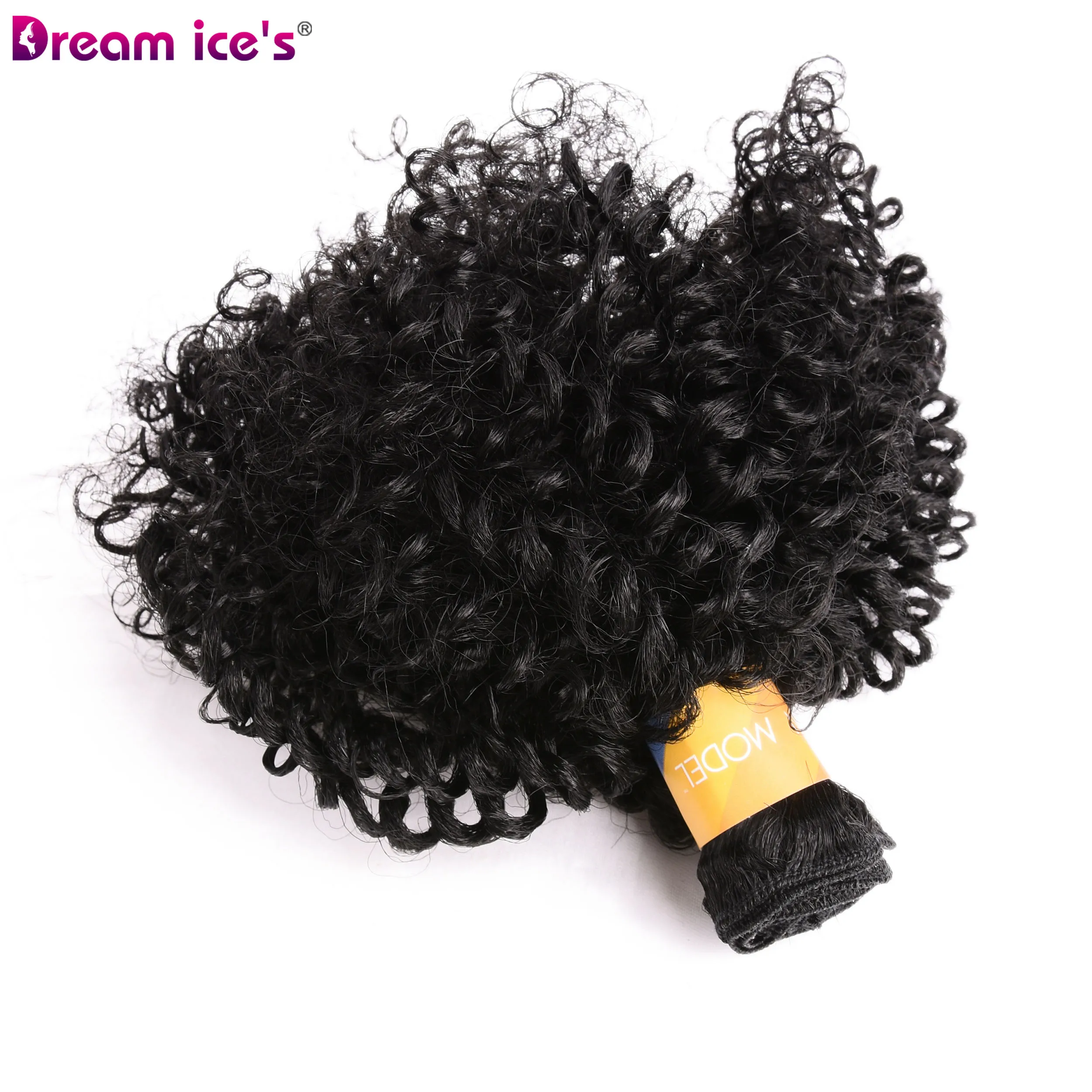 АФРО Синтетические кудрявые волосы пряди Термостойкие волосы для наращивания с двойным плетением для женщин Dream Ice's 6 шт./лот