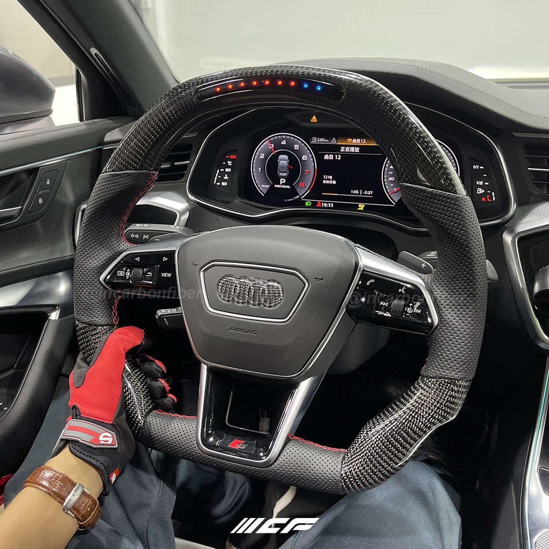 

Carbon Fiber Customized LED Steering Wheel for Audi A6 RS6 RS7