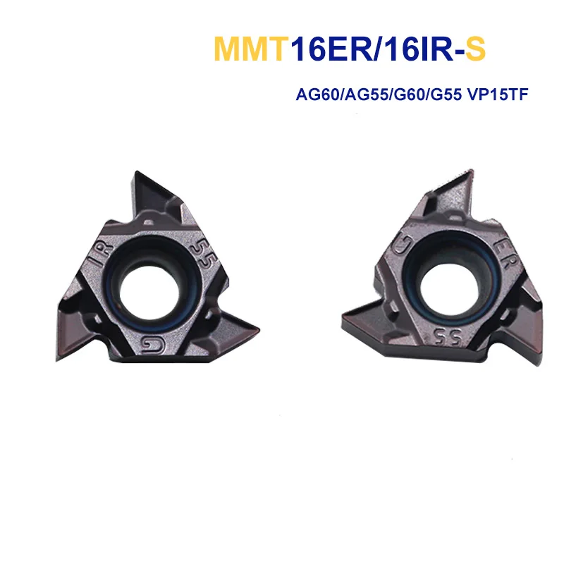 

5pcs MMT16ER AG60 AG55 G55 G60 A55 MMT 16IR A60-S VP15TF Lathe Carbide Threading Inserts High Quality Turning Threaded Tool