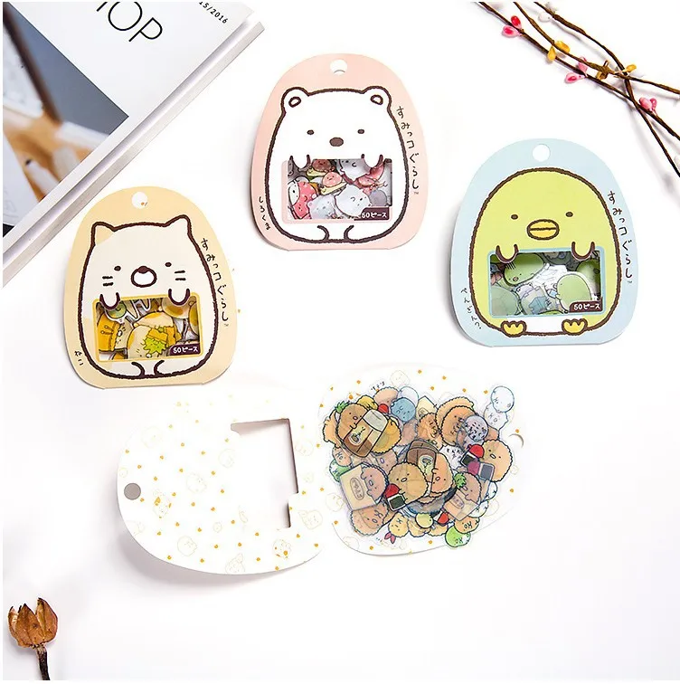 50 шт./упак. мультфильм японский Sumikko Gurashi ПВХ декоративная наклейки для