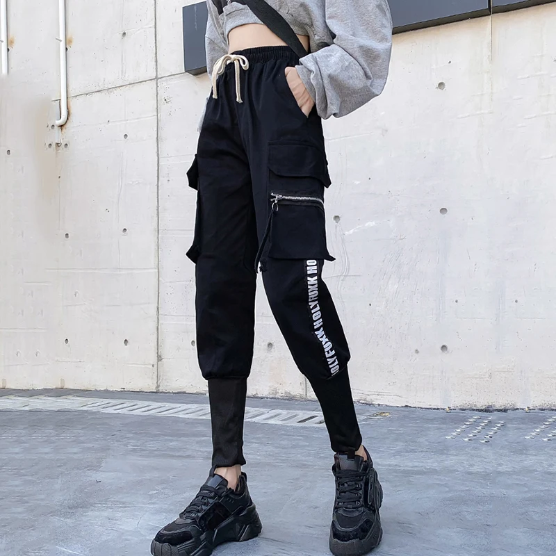 2020 Spring Cargo Pants Female Harajuku Loose BF Trousers Women Autumn High Waist Sports Casual Pants Women 2020 Spring Cargo Pants Female Harajuku Loose BF Trousers Women Autumn High Waist Sports Casual Pants Women
