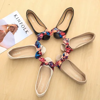 

2020 New Fishbill Flat Bottom Casual Bow Pregnant Women Shoe Driving Women's Shoesshose