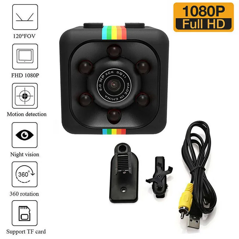 SQ11 Full HD 960P Mini Car DV DVR камера видеорегистратор IR ночного видения Домашняя безопасность 3 цвета