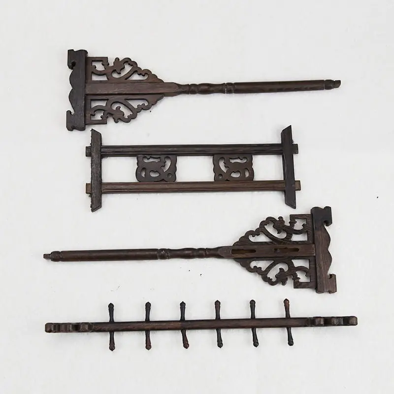 High Quality Plastic Traditional Chinese Brush Holder Calligraphy Holder Stand 12 Hook Brush Stand Hanging Pen