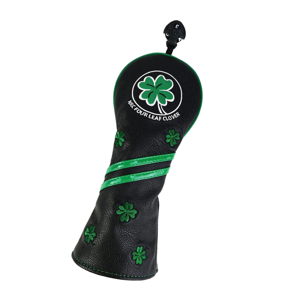 Premium PU Golf Woods Headcover Waterproof 460cc Fairway Driver Head Cover Protector Golf Equipment