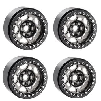 

4 Pcs Aluminum 1.9 Wheel Hub,Metal Wheels for 1/10 RC Crawler TRX-4 Axial SCX10