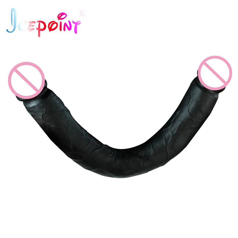 46*5cm Extra Long Double Heads Realistic Dildo Sex Toy For Women Lesbian Vaginal Anal G-spot Stimulate Flexible Aritifical Penis