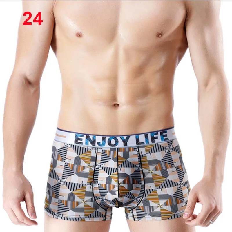 24 Трусы-боксеры из Ice Silk боксеры с изображением из мультфильма, Ethika Для мужчин нижнее белье Homme calecon шорты-боксеры мужские трусы-боксеры с принтом нижнее белье брюки BS 06 - Цвет: 24